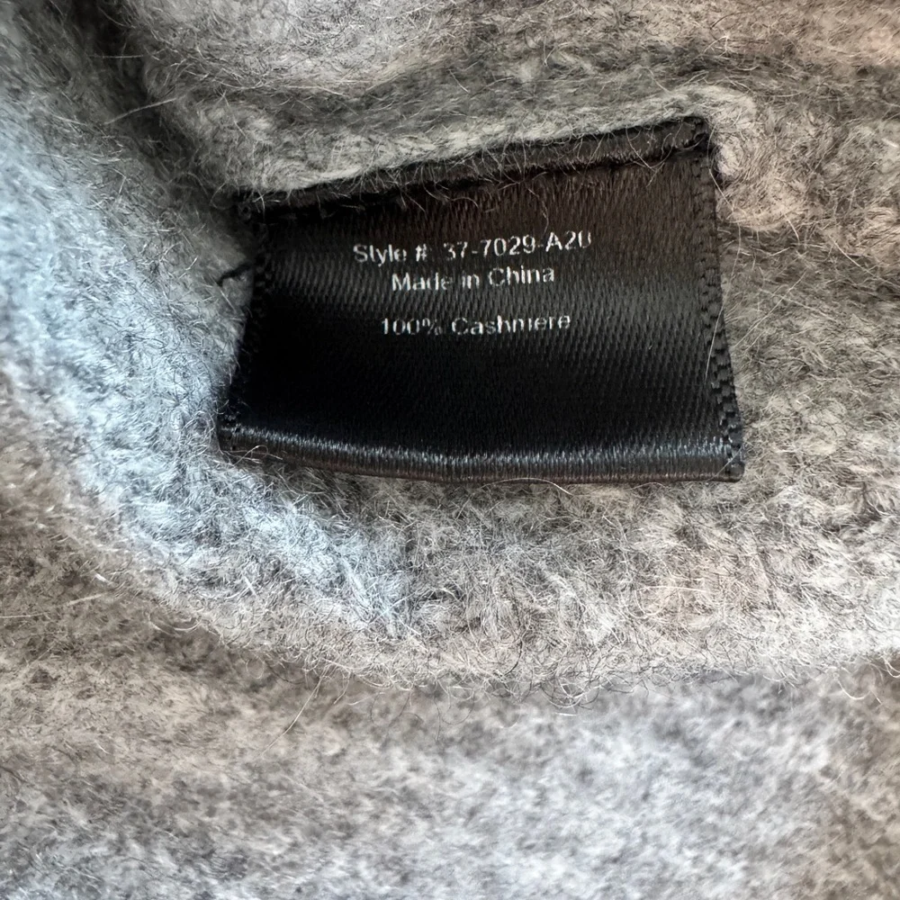 Jenni Kayne Womens Cashmere Fisherman Sweater Heather Grey Size Medium - Large